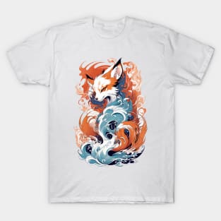 Dancing Waves and Kitsune's Grace T-Shirt